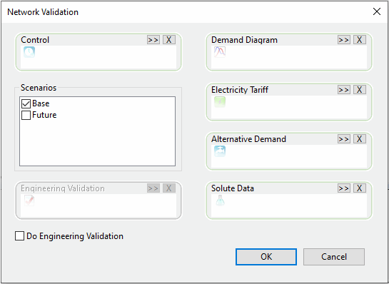 Network Validation dialog