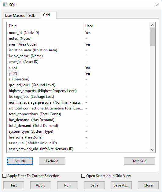 SQL Grid page