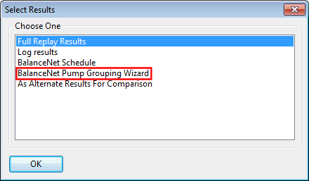 Select Results Dialog