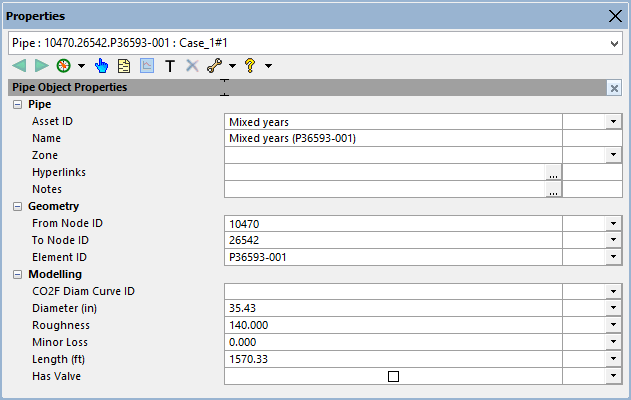 Object Properties window