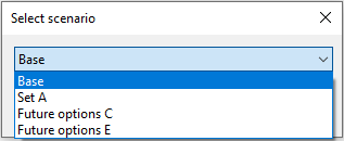 Select Scenario dialog