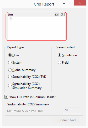 Grid Report Dialog