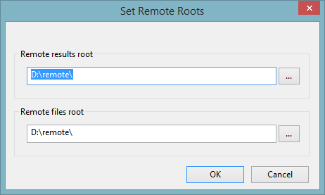 Set Remote Roots dialog