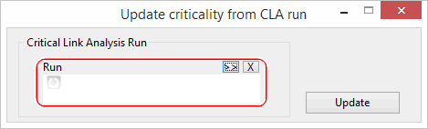 Update Criticality dialog