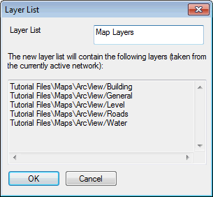 Layer List dialog