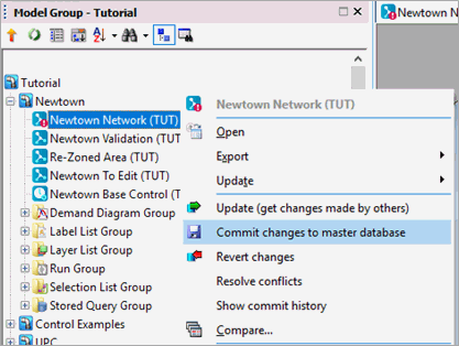 Committing changes to a network