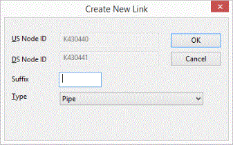 Create New Link dialog