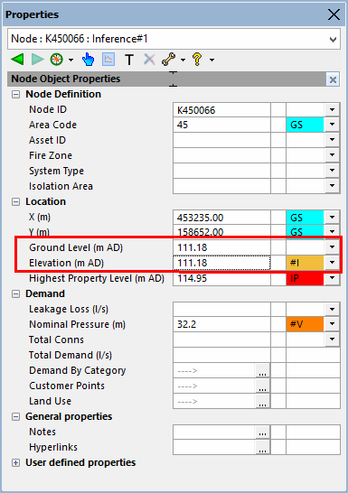 Editing the Ground Level and the Elevation for the node generating an error at validation time