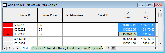 Pasting Data onto a Grid