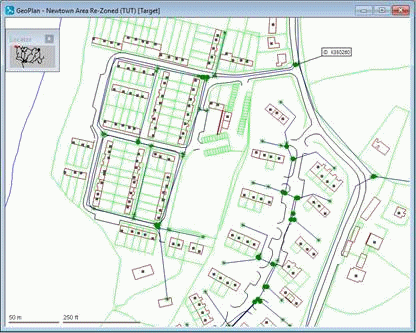 Zooming on the housing estate of interest