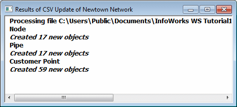 Results of CSV update