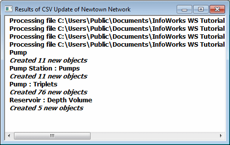 Results of CSV update