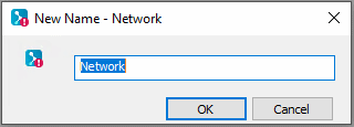 New Name - Network dialog